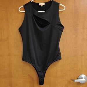 London Rose Black Bodysuit